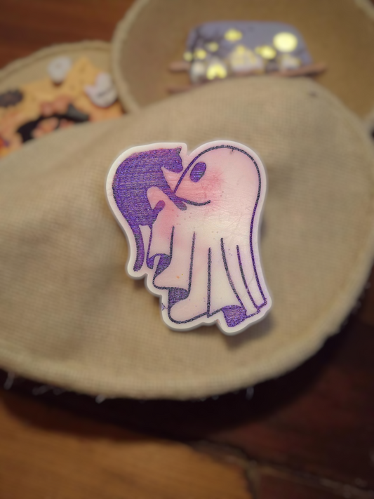 Whimsical Ghost Wax Melts – Ghosts with Cats & Pumpkin Flower Carts | Cute Cozy Halloween Wax Melts